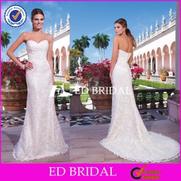 CE1268 New Arrival 2016 Fitted Strapless Delicate Lace Romantic Sexy Wedding Dresses