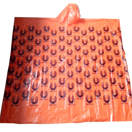 Poncho pioggia monouso interamente stampato con logo personalizzato