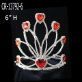 2015 New Fashion Rhinestones Red Heart Crowns