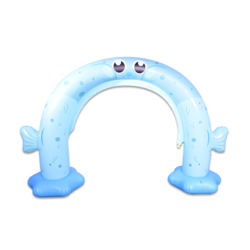 Small Inflatable Puffer Fish Arch Sprinkler For Kids