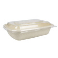Bio Sugarcane Bagasse Container Lunch Box Plastic Lid