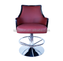 Height Adjustable Swivel Casino Chairs for Poker Tables - Red Luxury Game Chairs