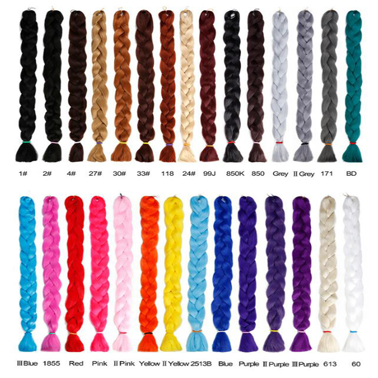 Aisi Hair High Quality 82 inch 165g Braid Hair Heat Resistant Synthetic Fiber Expression Braiding Hair Extension For Black Women