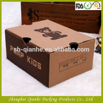 Kids Kraft Paper Corrugated Shoe Box