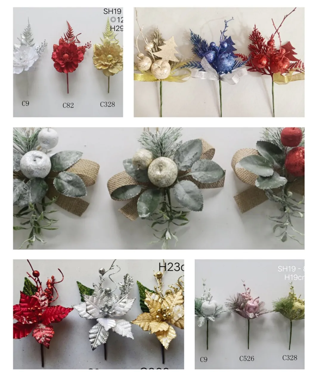 Decorative Artificial Colorful Christmas Flower