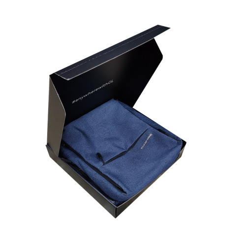 Riciclare la scatola Miler per imballaggio in tessuto nero opaco personalizzato
