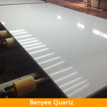 Crystal sparkle white 20mm artificial quartz stone slab