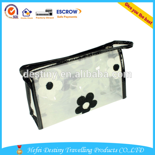 Promotional Wholesale Women Waterproof pvc clear makeup bag