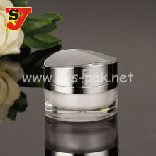 Acrylic Eye Shape Cream Jar with Fine Flower Cap