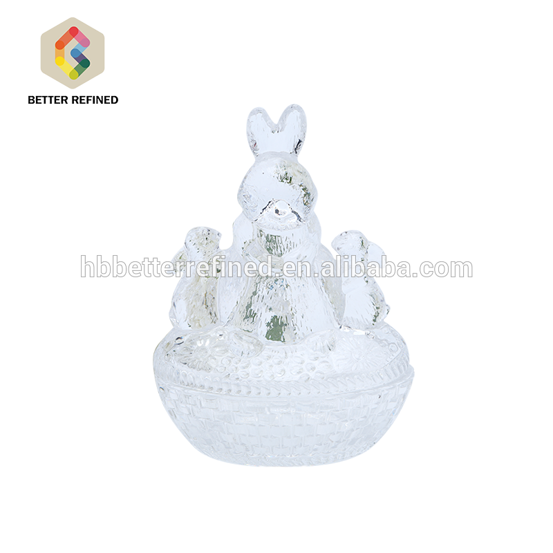 Ceramic Color Rabbit Shaped Decorative Glass Jar