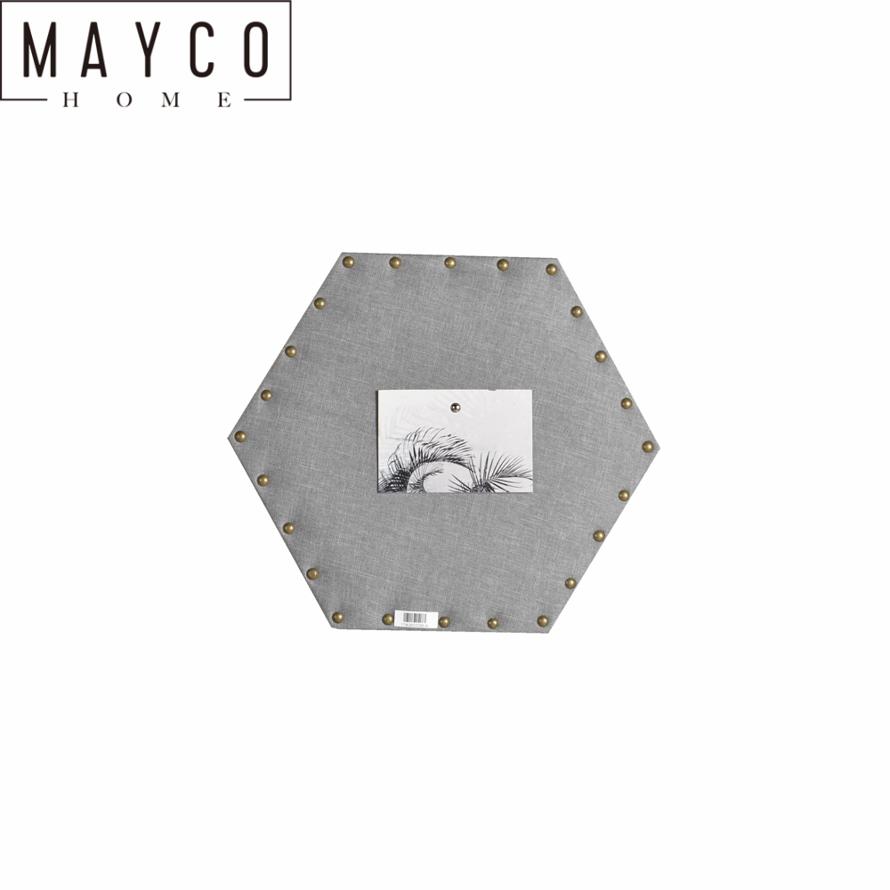 Mayco Fancy Design Hexagon Wall Mounted Bulletin Board