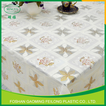 Square PVC Tablecloth Printed Vinyl Tablecloths