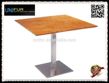 Best quality square cafeteria dining table with MDF top