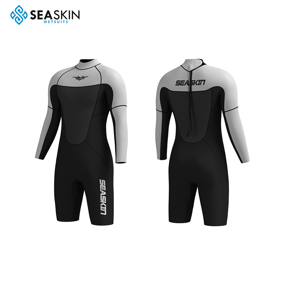 Saskin Men Suit Wet Back zip في الماء البارد طول الركبة بدلة الغوص 3 مم بذلة النيوبرين