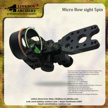 linkboy LBS5005A micro bow sight 5 pins compound bow sight for archery hunting
