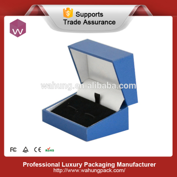 Blue fancy presentation small gift box for cufflinks (WH-2083-1)