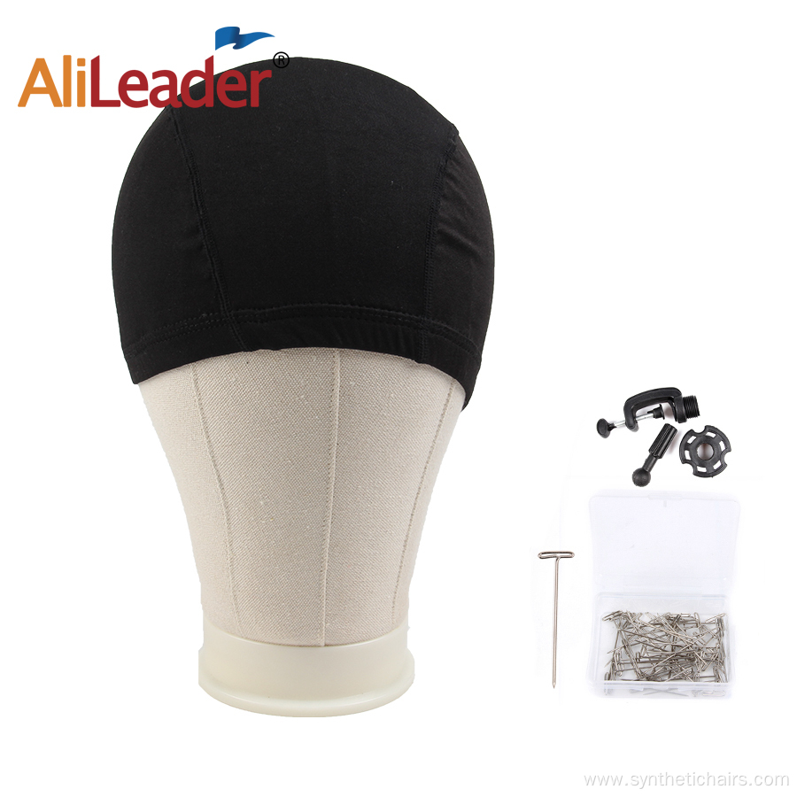 Canvas Mannequin Head With Stand For Wig Making