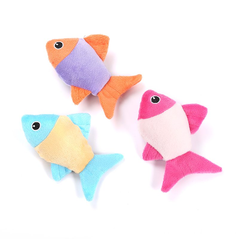 Interactive Small Soft Fabric Cat Toy Refilling Catnip Fish Cat Plush Toy