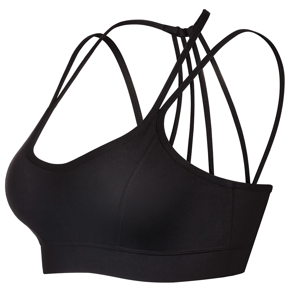 Ladies Cross Back Sport Bra Workout Fitness Padded Yoga Tops
