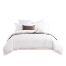 Embroidered 100% cotton classic white bedding 4 PCS sets