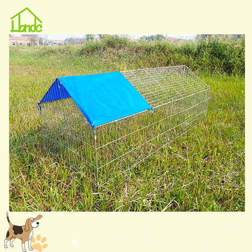 Portable folding metal chicken coop