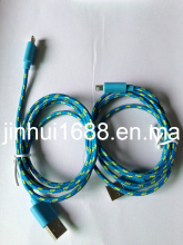 Febric Knitted Lighttning to 8pin USB Cable for iPhone5