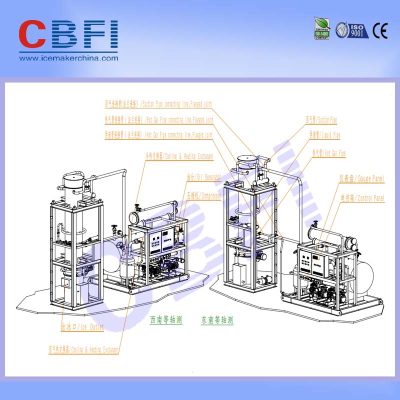 1000kg Tube Ice Maker to Make Ice in Philippines