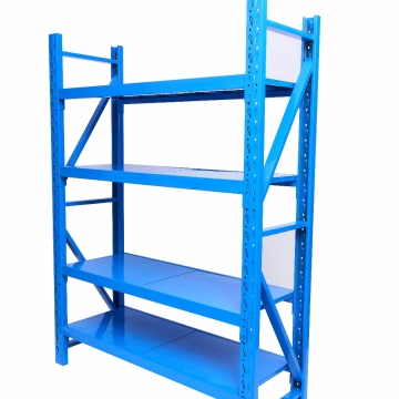 Blue Light Warehouse Shelves
