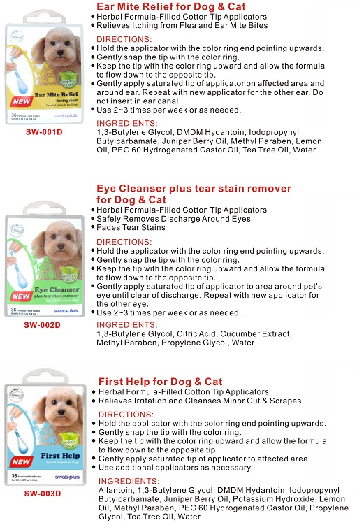 Pet cleaning swab