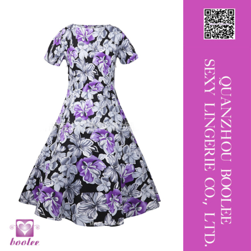 Hot sale summer fashion floral printed dresses for women