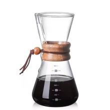 Borosilicate Glass Drip Coffee Pot with Bamboo Sleeve