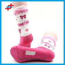 Lace Pattern Colorful Tube Knitted Socks For Young Girls