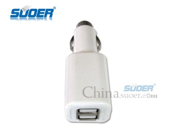 Suoer 2 USB Cigarette Lighter Charger Factory Price Car Cigarette Lighter