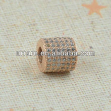 2012 New Beads! High Quality Rhinestone Alloy Cylinder Beads
