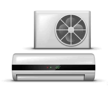 Injection molded plastic shell air conditioner shell