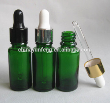 15ml green glass dropper (5ml-100ml & other colors available)