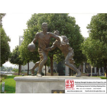 Plaza soyut bronz heykel