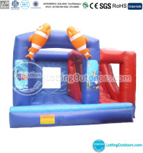 Hot Sale Fish inflatable Bouncer Slide Combo, inflatable bouncing slide, Inflatable Jumper Trampoline