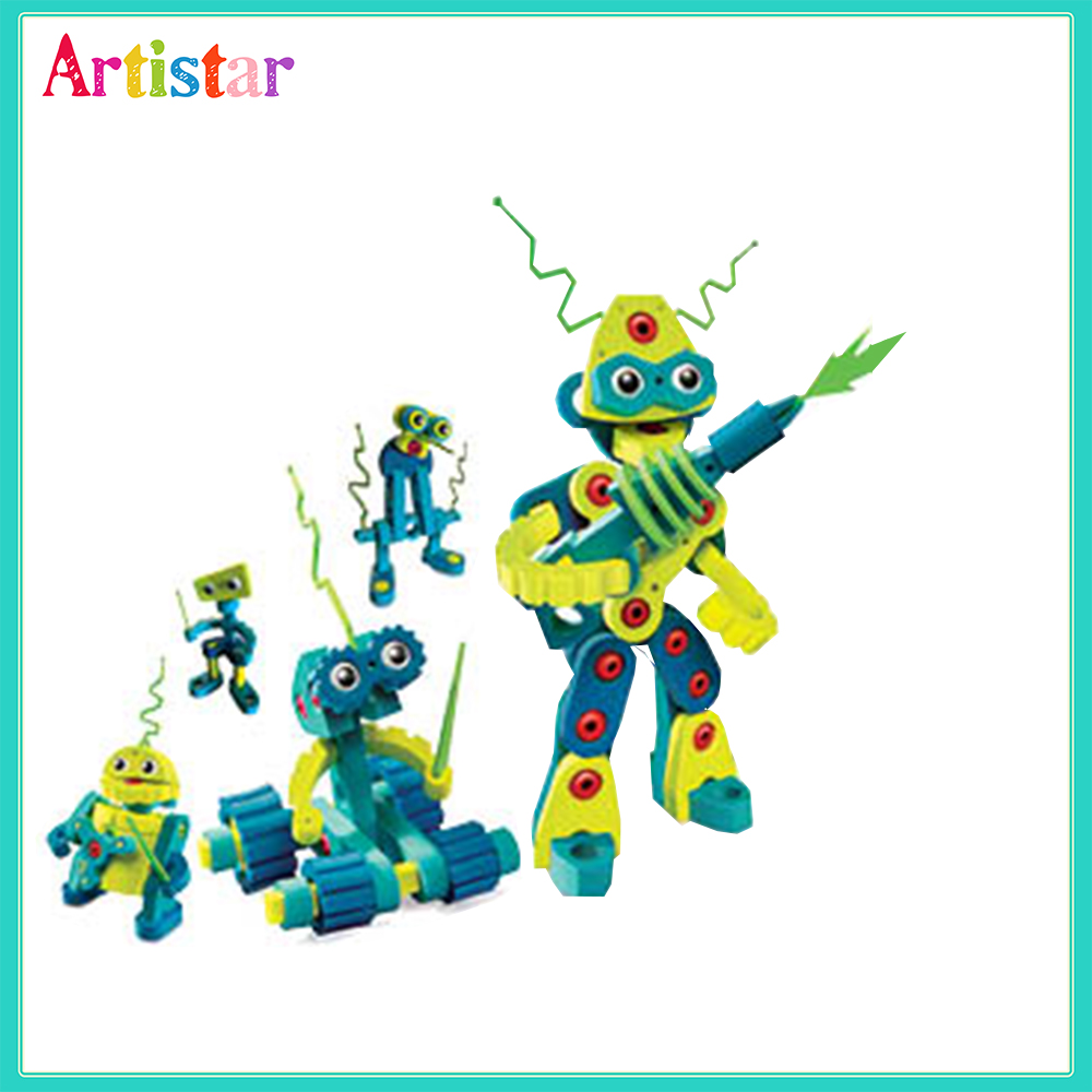 Bloco Robots Invasion Diy Beads Craft For Kids