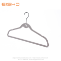 Grey Anti-slip Velvet Coat Hanger With Tie Hook