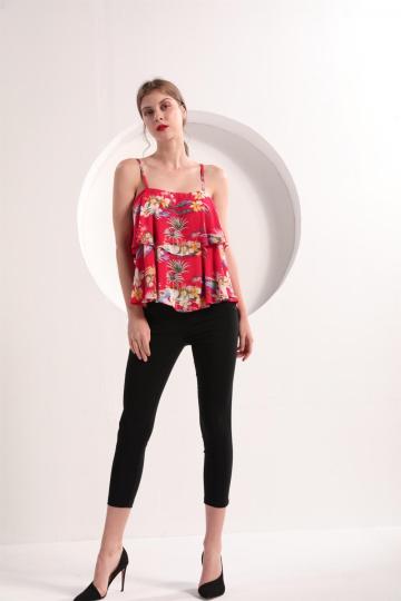 Women's Red Floral Cami Top