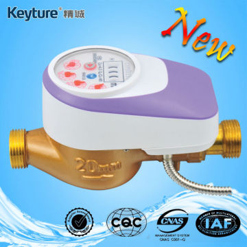 Purple Color Valve Control Wired AMR Water Meter