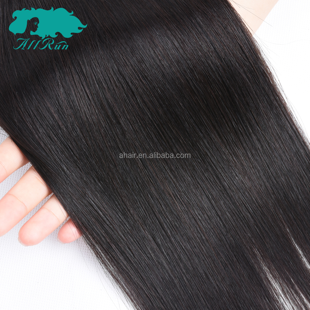 ALL RUN Factory Wholesale Price  Silky Straight 100% Human Hair Buldles