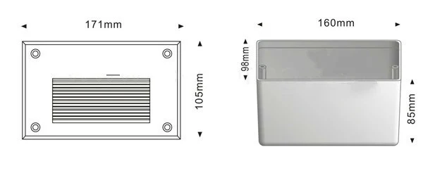 3W IP65 Aluminum LED Wall Stair Light