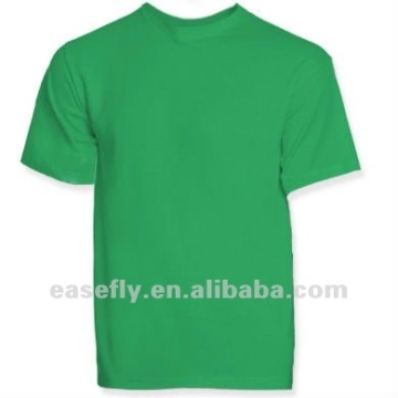 100% cotton round neck blank green tshirt(180gsm)