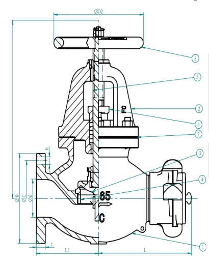 JIS F7333 Cast Iron Straight Type Hose Valves Used in Water