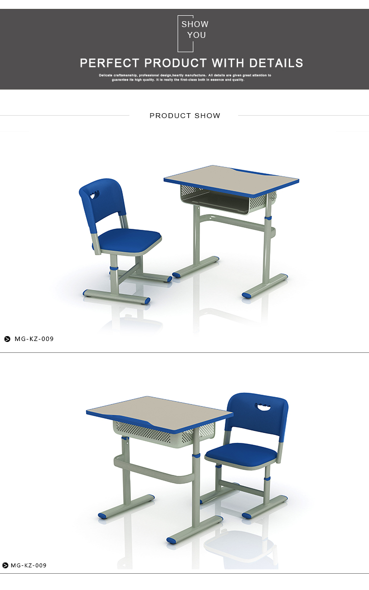 High quality modern style sturdy how tall is a school desk plastic student chair