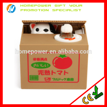 Stealing money cat piggy bank