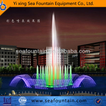 round about lake floating water fountain