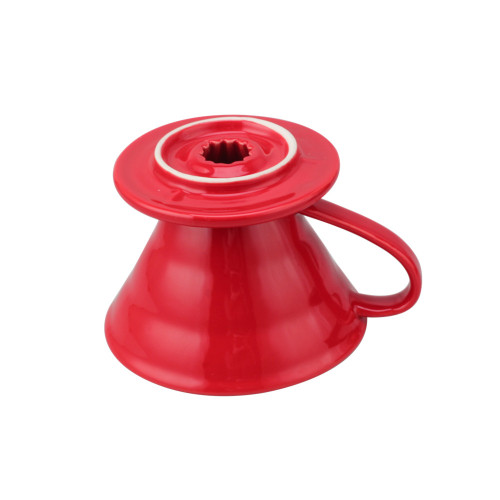 Red Ceramic Coffee Filter Cup